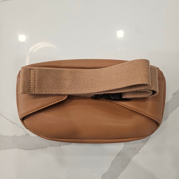 Monos Sling Tan Vegan Leather Unisex Crossbody Bag - Picture 5 of 14